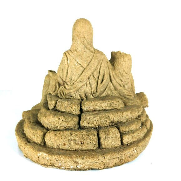 La Pieta Mary Holding Jesus Hand-Carved Statue Sandstone Religious Sculpture Vin - Picture 3 of 8